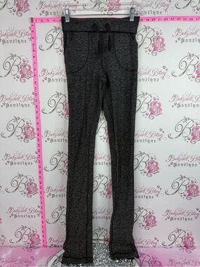 lululemon athletica vintage pants Black Heathered Knit Wide-Waist Pants